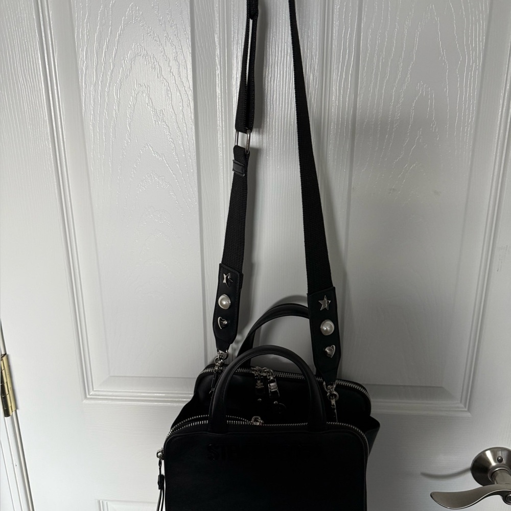 Stylish Black Womens Messenger Bag with Star Details last chance!